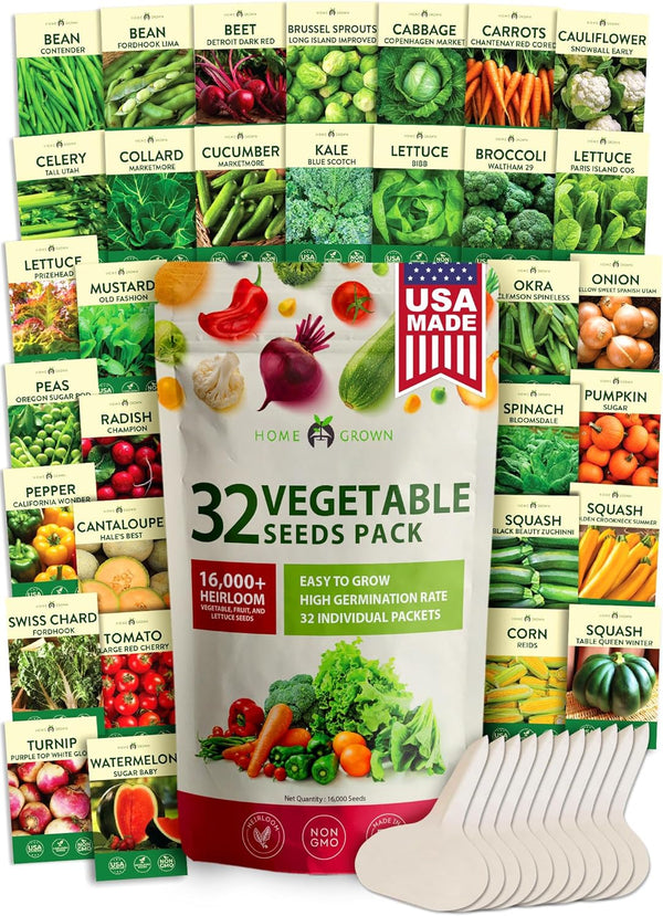 Aazon.co : Organo Republic 25 Vegetable Seeds Variety Pack - 16,850+ Non-GO Heirloo Seeds
