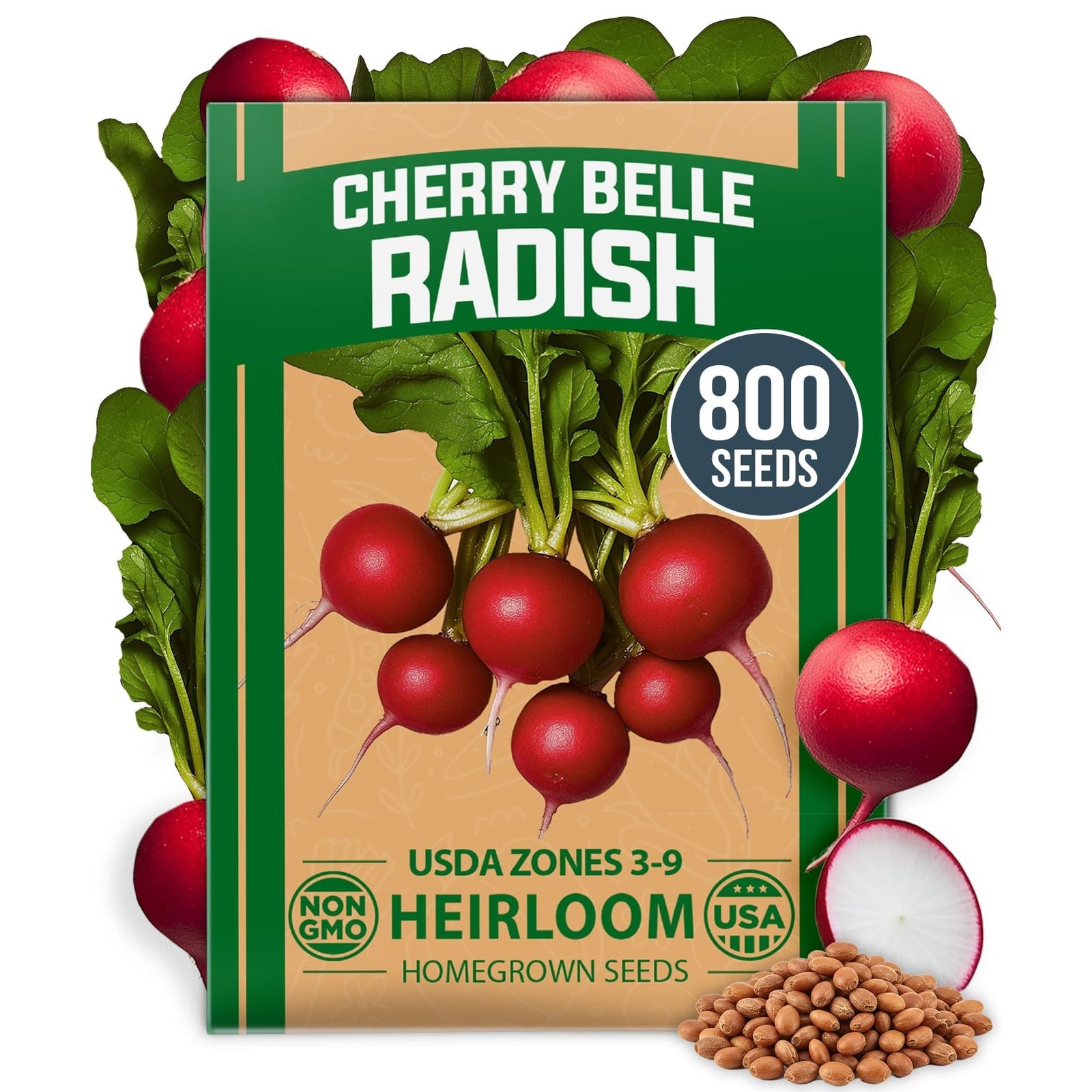 Cherry Belle Radish Seeds - 800 Seeds - Harvest in 22 Days