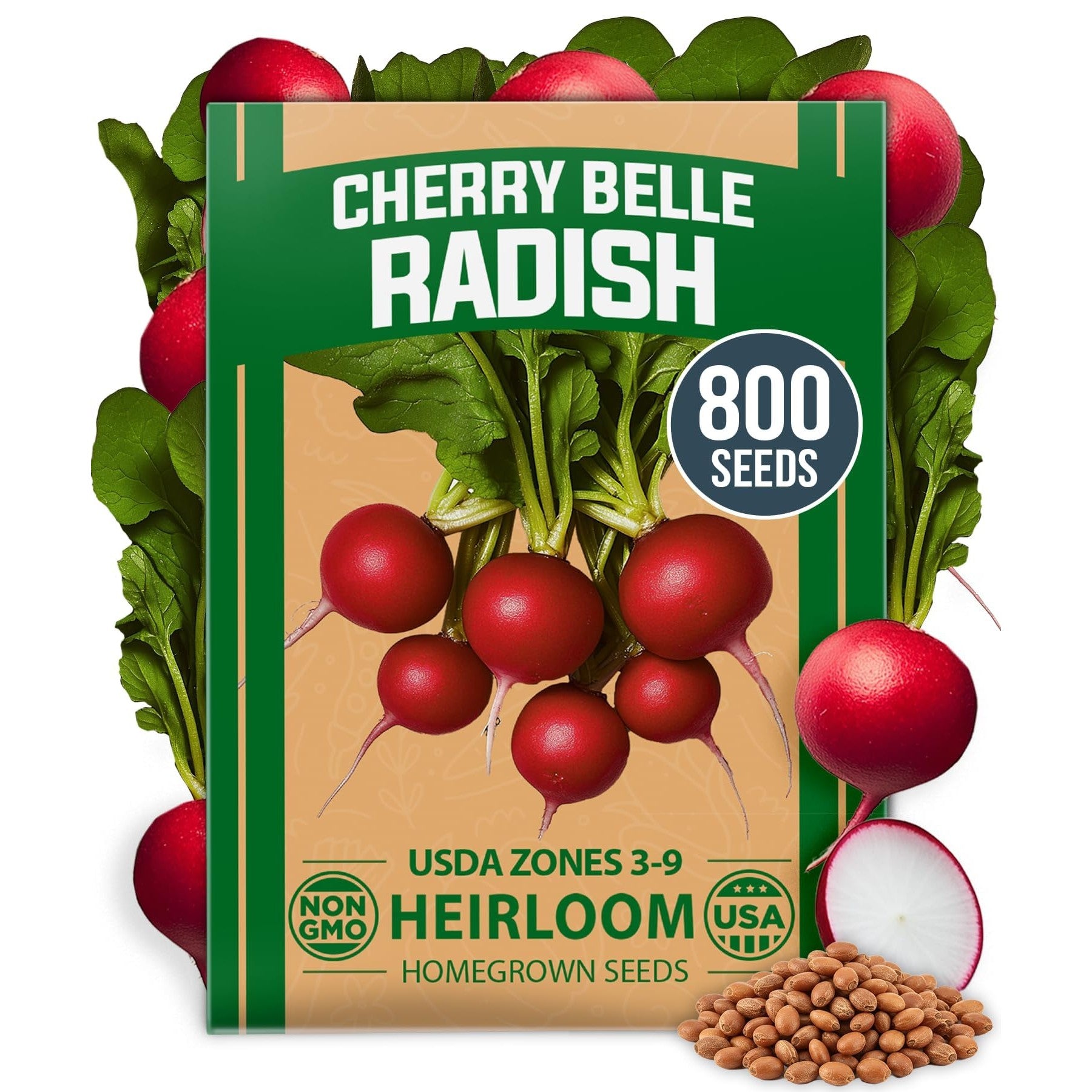 Cherry Belle Radish Seeds - 800 Seeds - Harvest in 22 Days