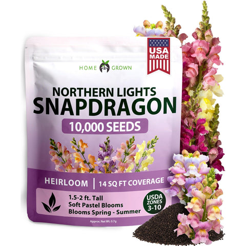Northern Lights Snapdragon Seeds - 10,000 Seeds - Pastel Spikes