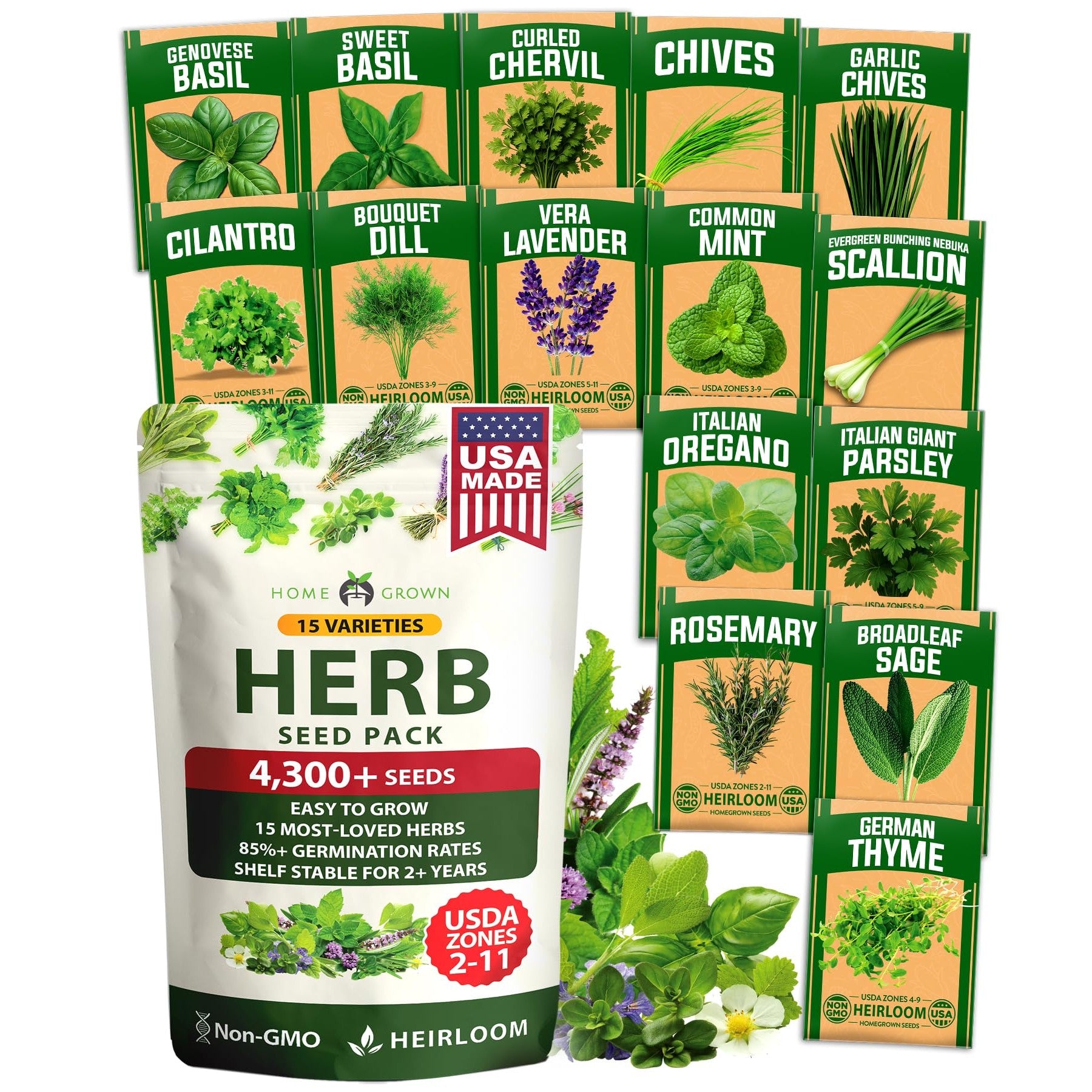 Culinary Herb Seed Vault - (15 Variety)