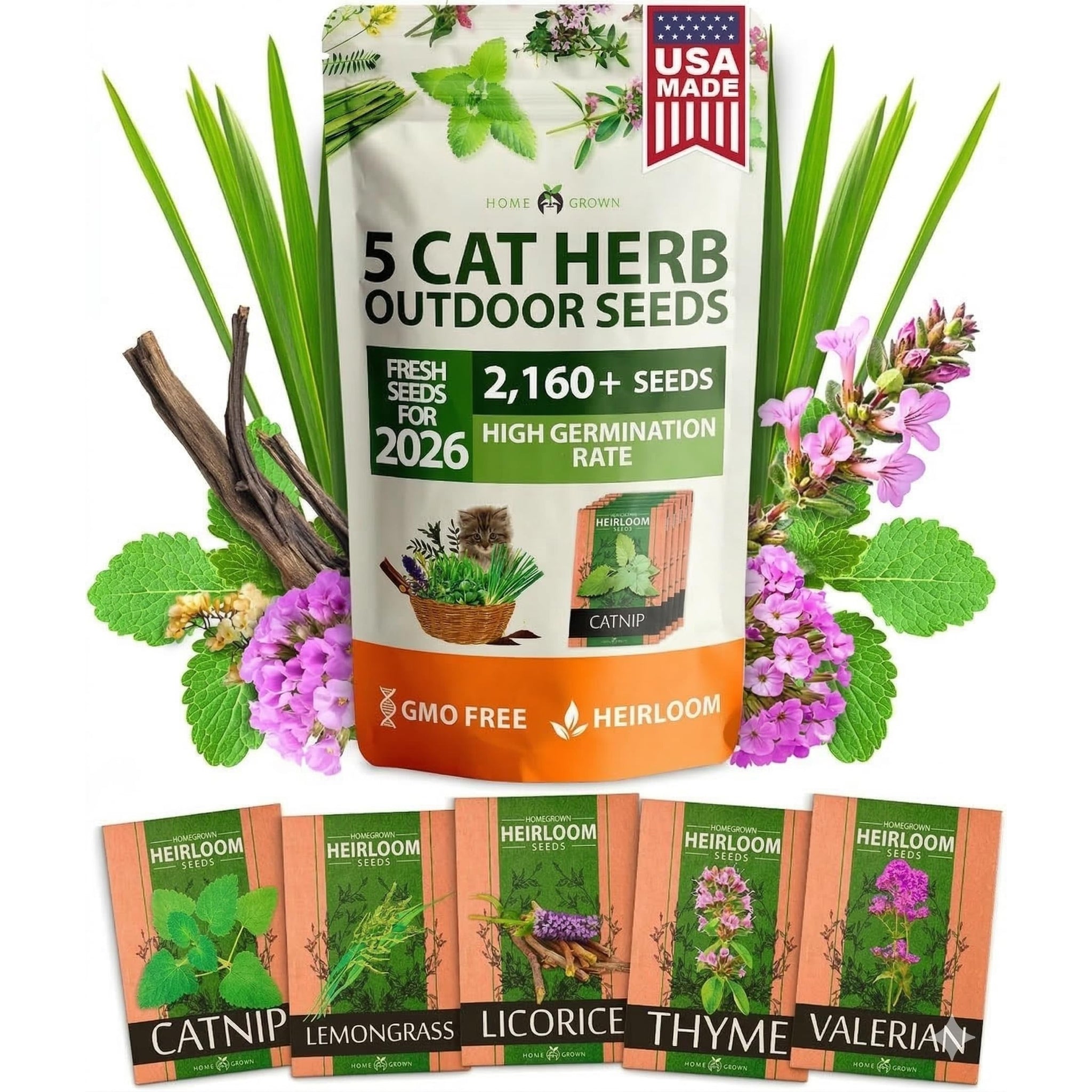 Cat Grass Seed Blend - USA-Grown - For Indoor Cats