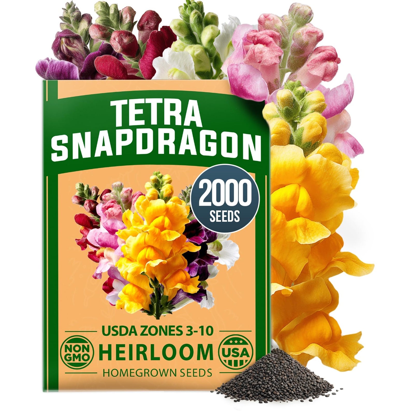 Tetra Snapdragon Seeds - 2,000 Seeds - Tall Mixed Colors