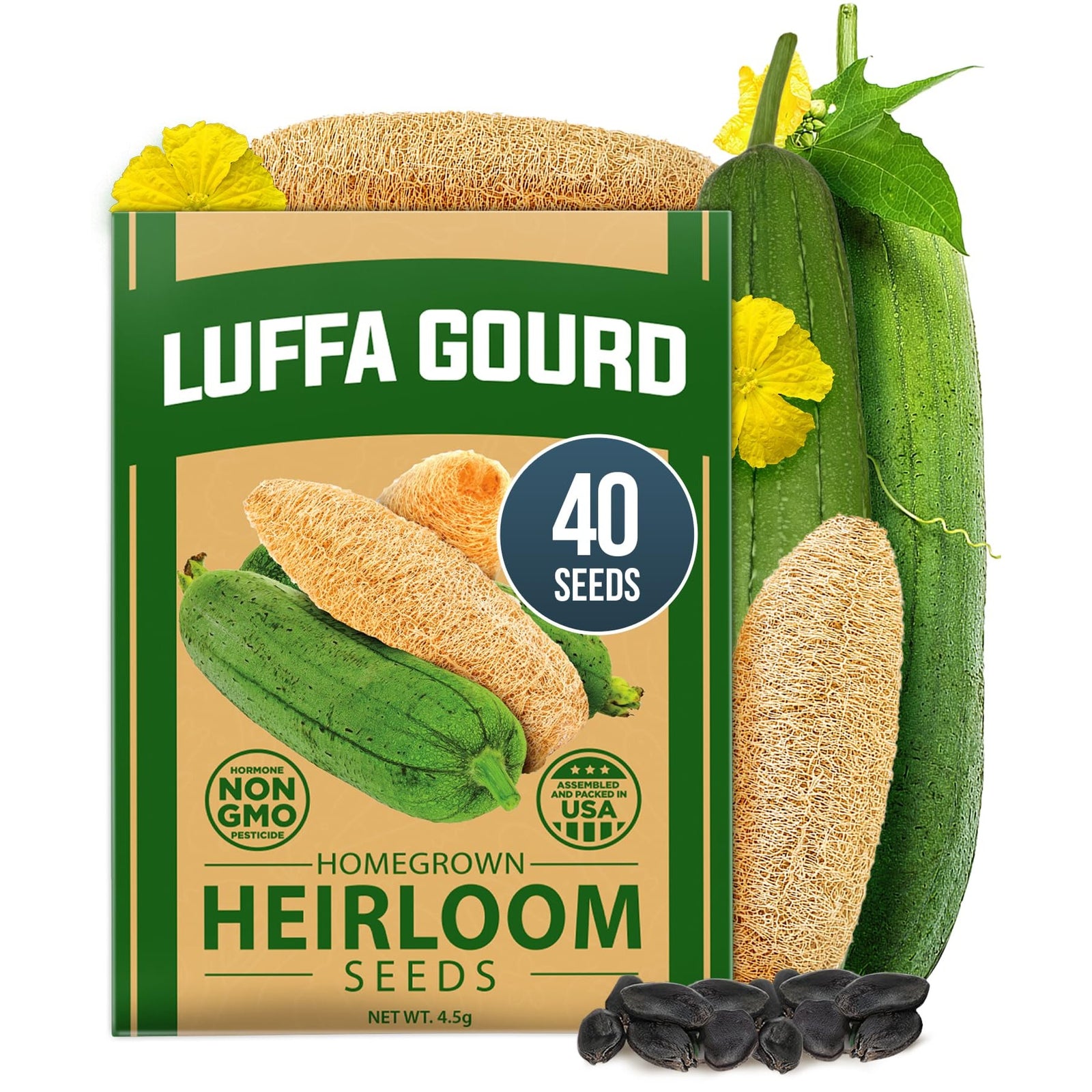 Luffa Seeds - 40 Seeds - Grow Natural Sponges