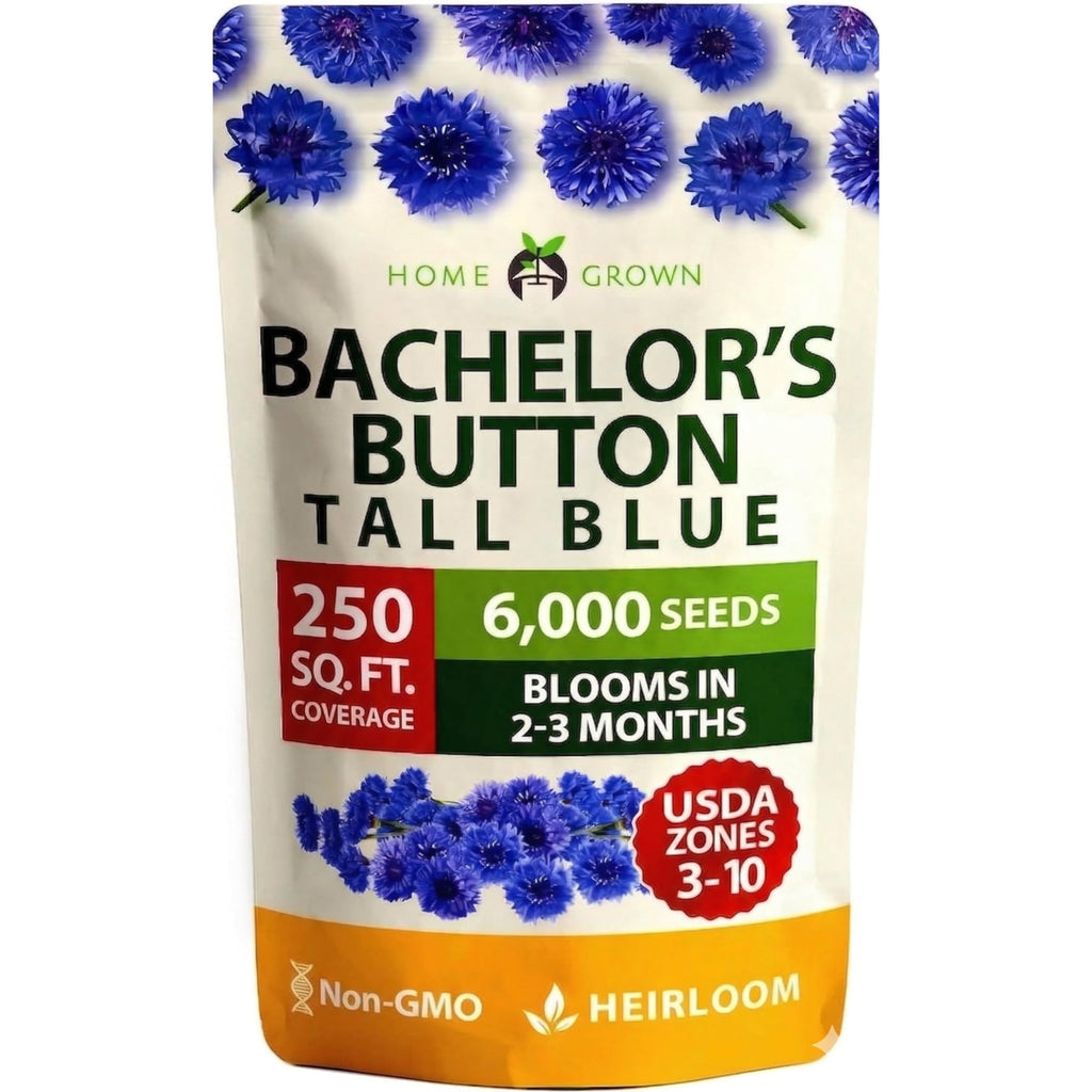 Bachelor Button Seeds - 6,000 Seeds - Deep Blue Cornflower