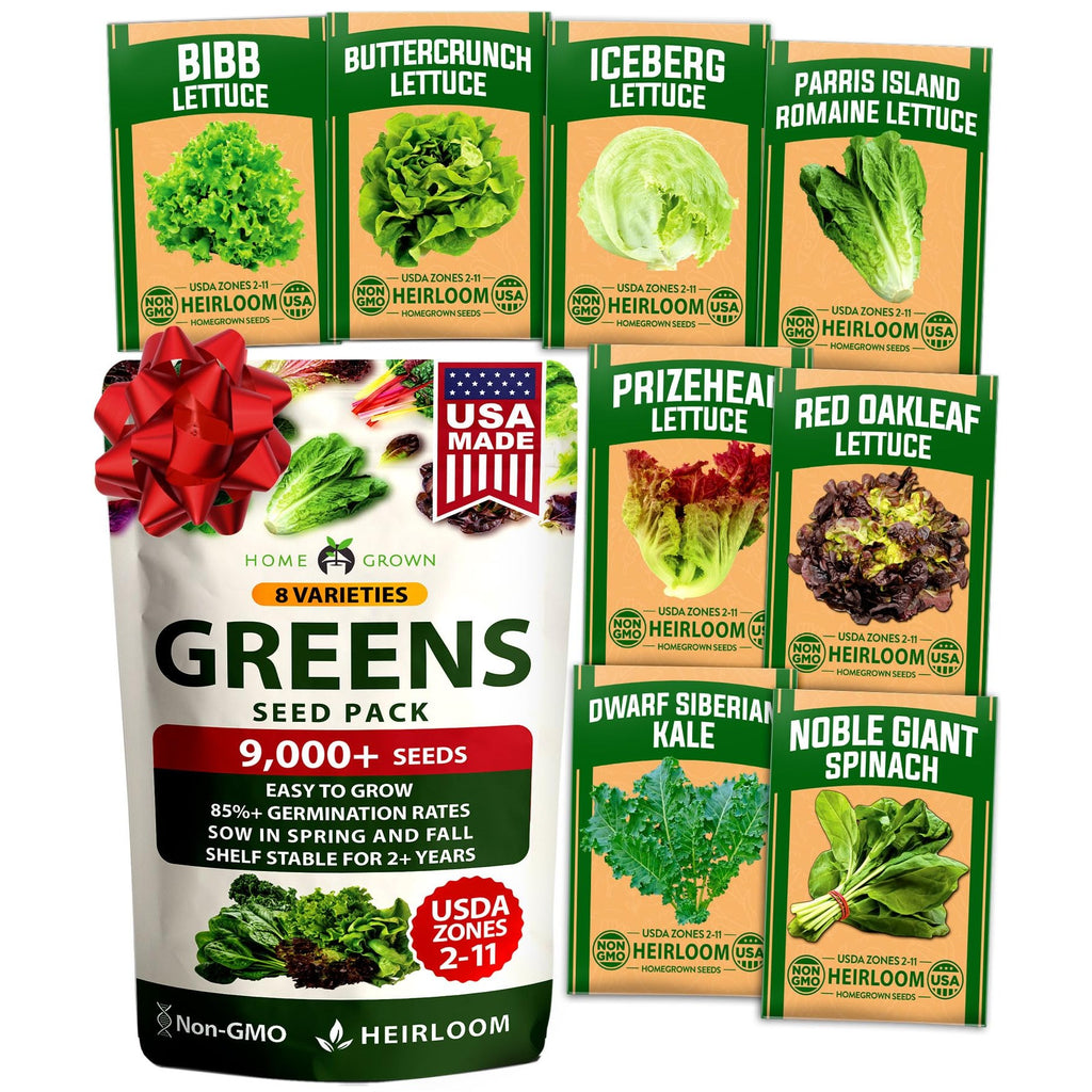 Lettuce and Leafy Greens Seeds - (8 Variety)