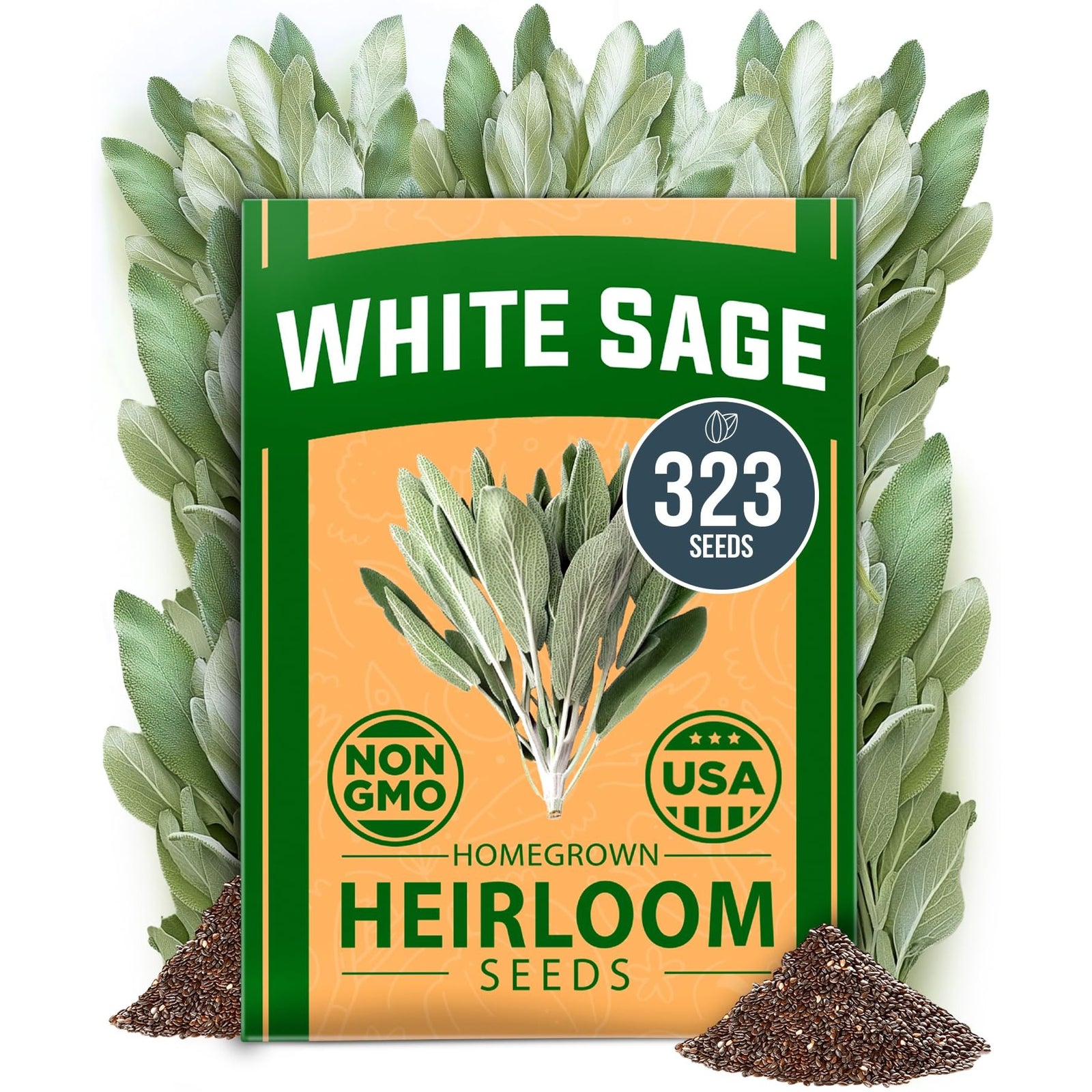 White Sage Seeds - 323 Seeds - Drought-Tolerant Perennial