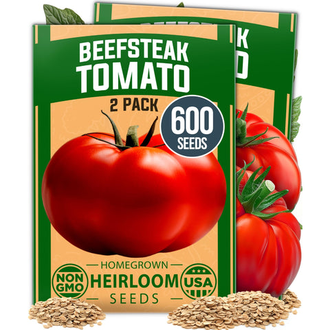 Beefsteak Tomato Seeds - 600 Seeds (2-Pack) - Classic Heirloom Slicer
