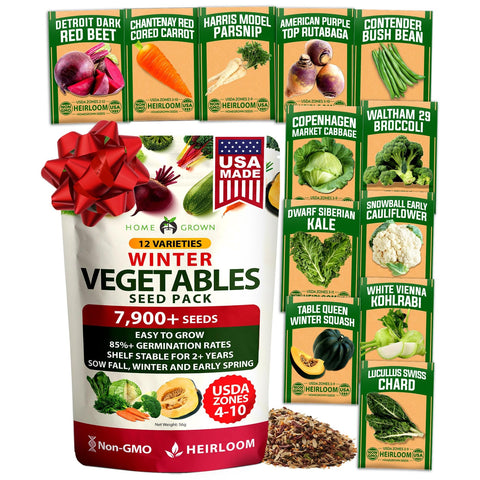Winter Vegetable Seed Pack - 12 Varieties - Cold-Season Crops