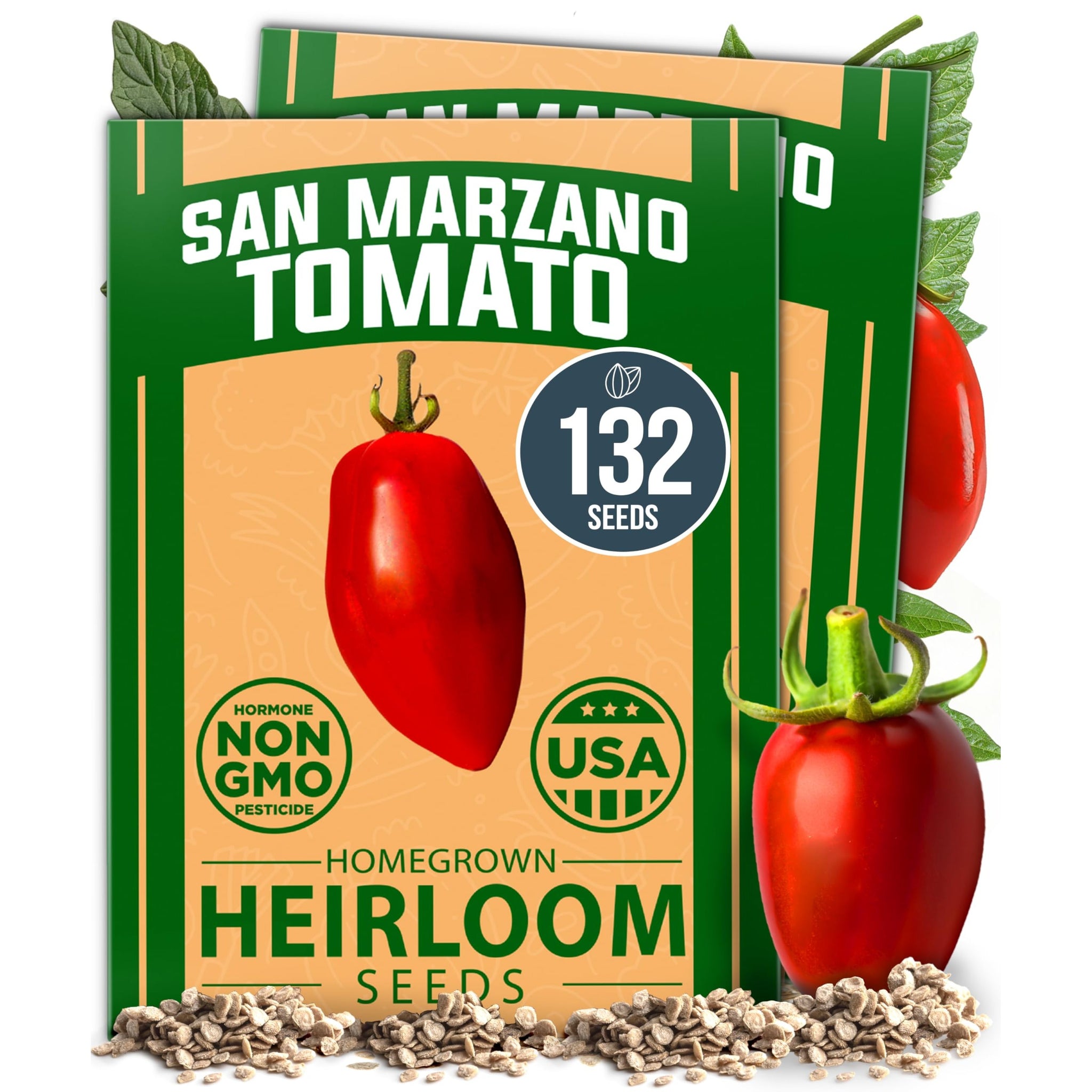San Marzano Tomato Seeds - 100 Seeds (2-Pack) - Classic Sauce Tomato