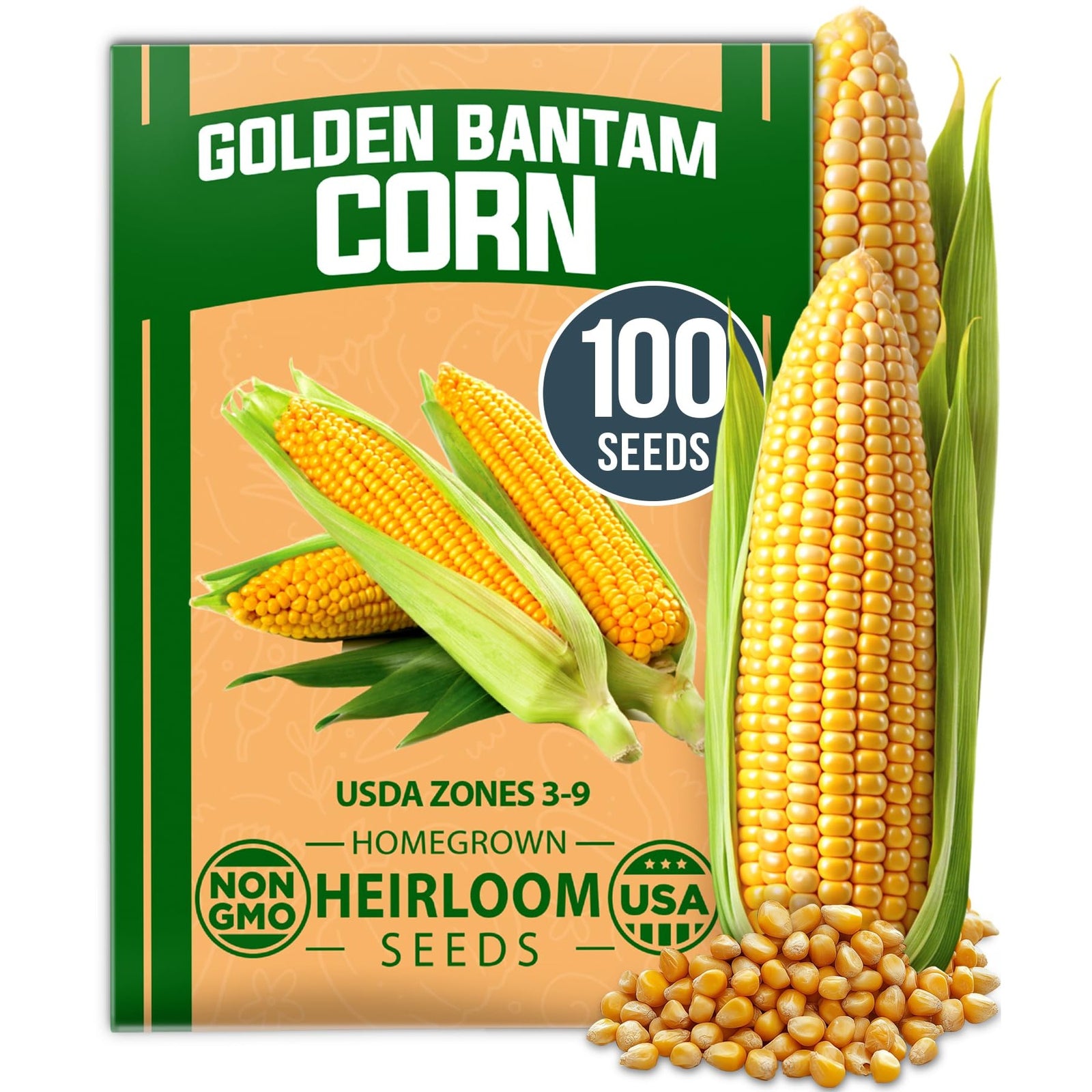 Golden Bantam Sweet Corn Seeds - 100 Seeds - Classic Heirloom