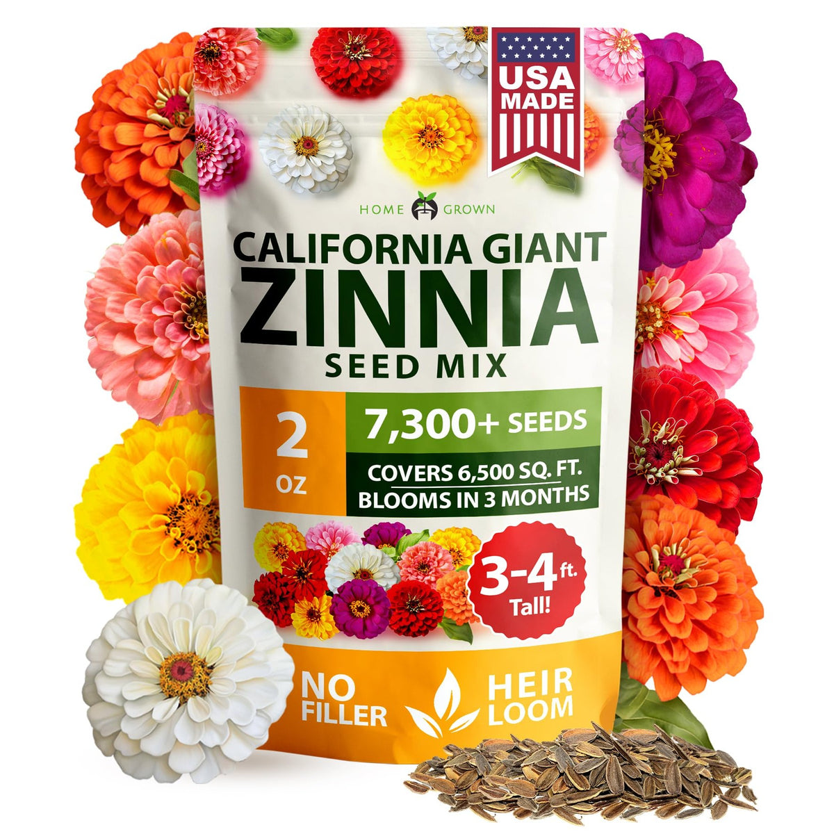 California Giant Zinnia Seeds