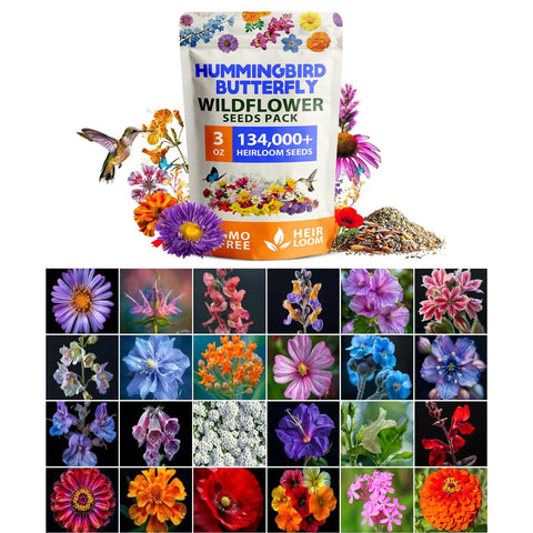Birds & Butterflies Wildflower Seed Mix - Includes Milkweed