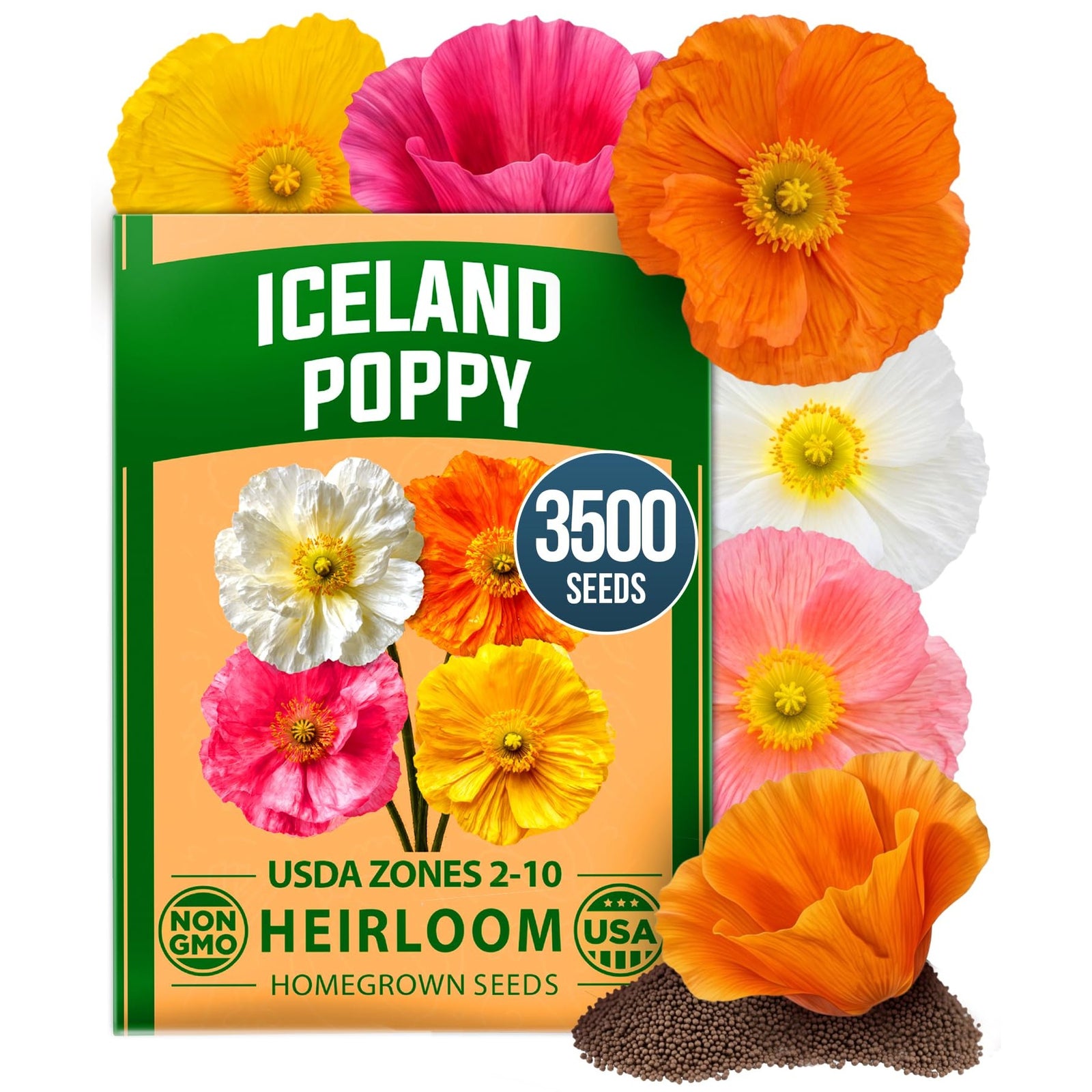 Iceland Poppy Seeds - 3,500 Seeds - Pastel Perennial Blooms