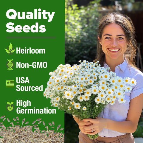 German Chamomile Seeds - 2,280 Seeds - Classic Tea Herb