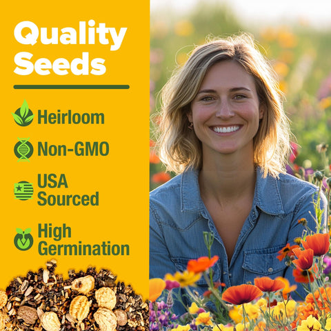 Texas Wildflower Seed Mix (3 oz) - Pure Seed, No Filler