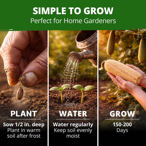 Luffa Seeds - 40 Seeds - Grow Natural Sponges