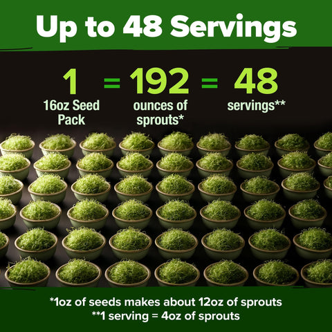 Sprouts and Microgreens Seeds Bulk Mix (16oz)