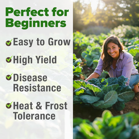 Georgia Southern Collard Seeds - 300 Seeds - Tender Mild Greens