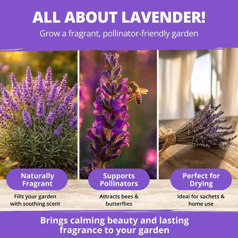 English Lavender Seeds - 1,500 Seeds - Fragrant Perennial