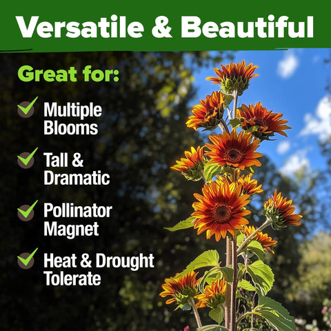 Autumn Beauty Sunflower Seeds - 40 Seeds - Multi-Color Blooms