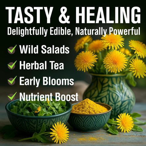 Dandelion Seeds - 600 Seeds - Edible Greens & Blooms