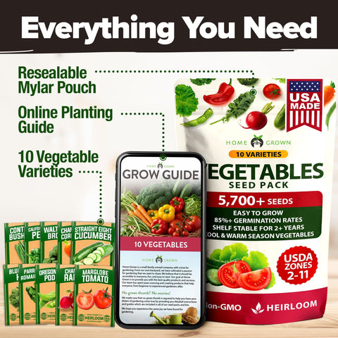 Heirloom Vegetable Seeds - (10 Variety)