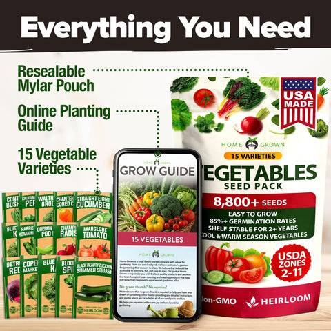Heirloom Vegetable Seeds - (15 Variety)