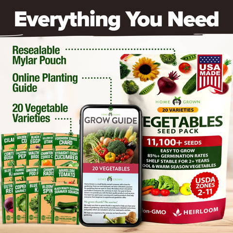 Heirloom Vegetable Seeds - (20 Variety)