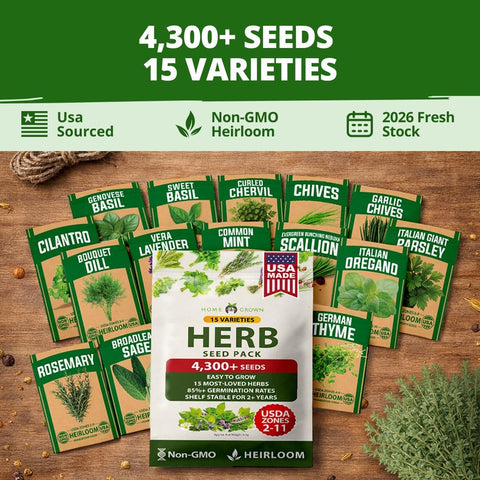 Culinary Herb Seed Vault - (15 Variety)
