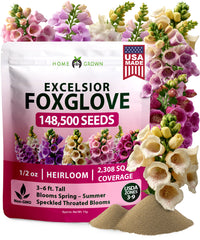 Excelsior Mix Foxglove Seeds - 148,500 Seeds (15g) - Striking Tall Spires