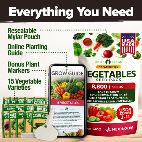 Heirloom Vegetable Seeds - (15 Variety)