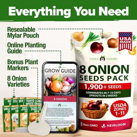 8 Onion Seeds Pack