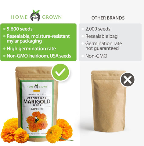 marigold crackerjack seeds Crackerjack Marigold Seeds Mix, Heirloom, USA Grown