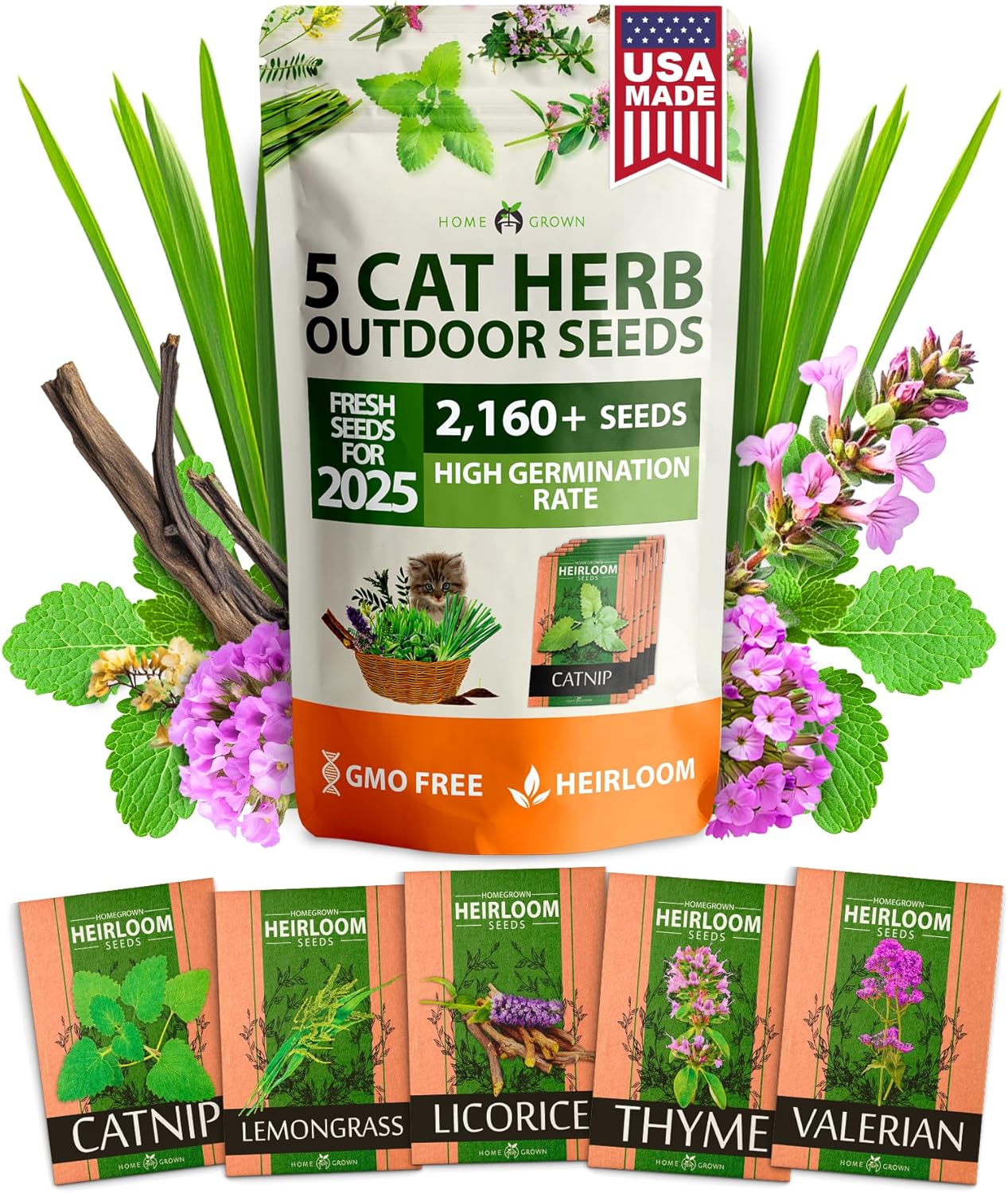 Cat Grass Seeds – Premium Non-GMO USA-Grown Blend for Healthy Indoor Cats
