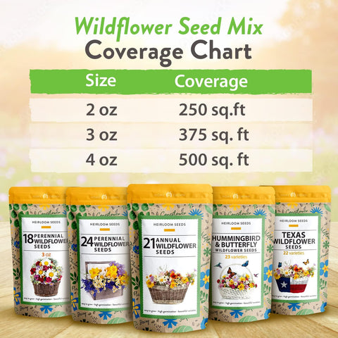 Wildflower Seeds - Premium Birds & Butterflies Seed Collection
