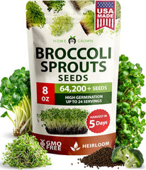 Organic Broccoli Sprout Seeds – Non-GMO High-Germination Seeds for Sprouting & Microgreens