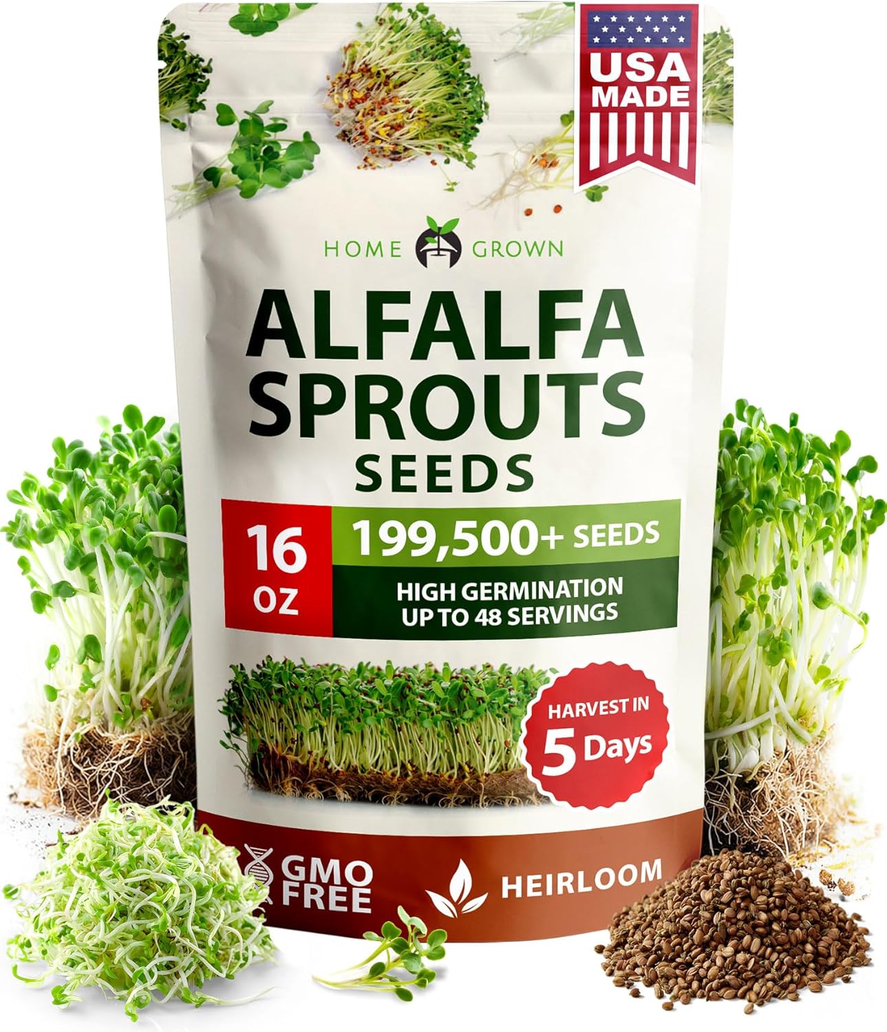 16oz Alfalfa Sprouting Seeds