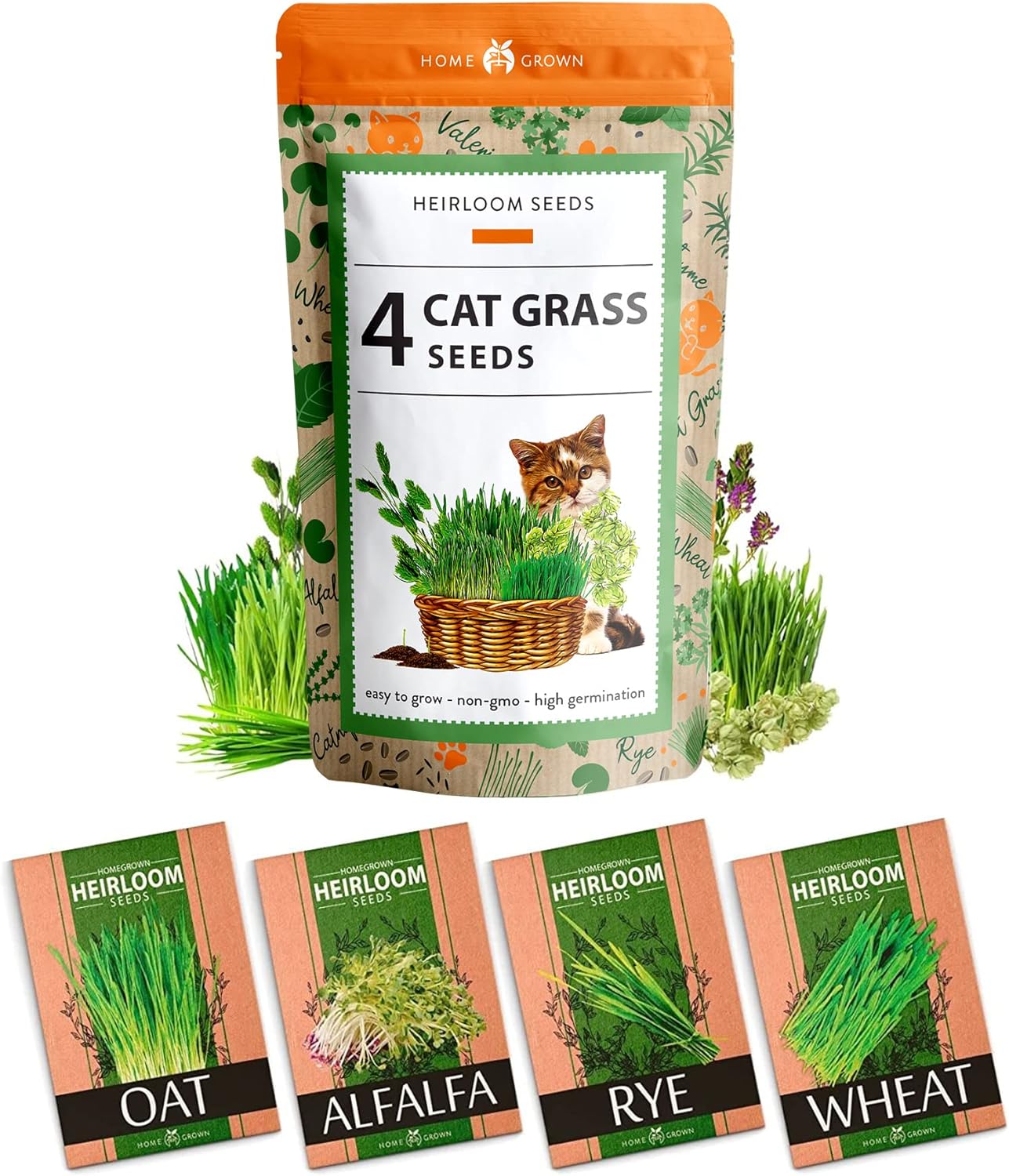 4 Cat Grass Seed Pack