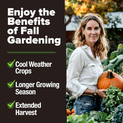 Fall & Winter Vegetable Seed Pack – 6,000+ Non-GMO Heirloom Seeds for Cold-Season Gardening – Easy-Grow Cool Weather Veggies