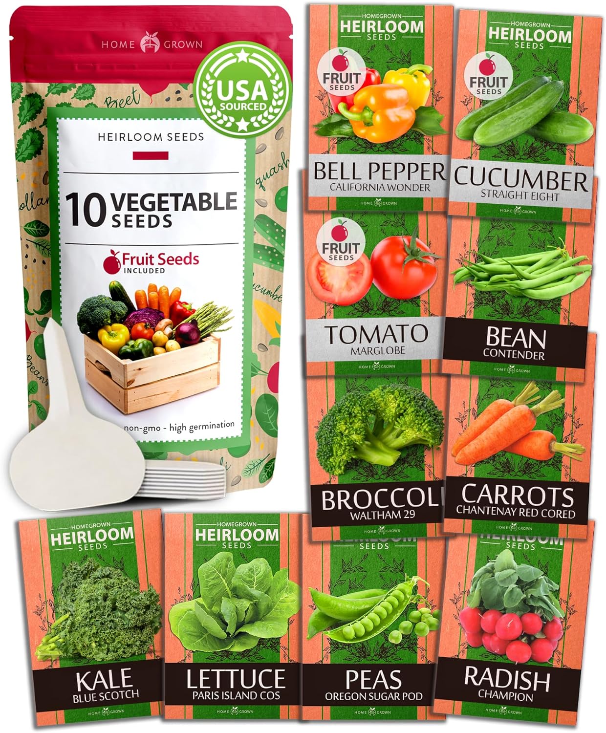 Heirloom Vegetable Seeds - (10 Variety)