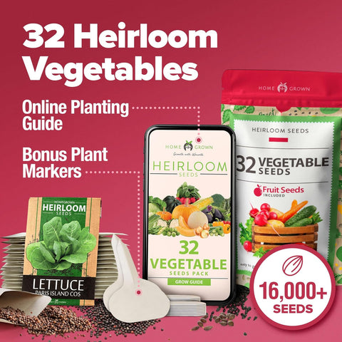 Heirloom Vegetable Seeds - (32 Variety)