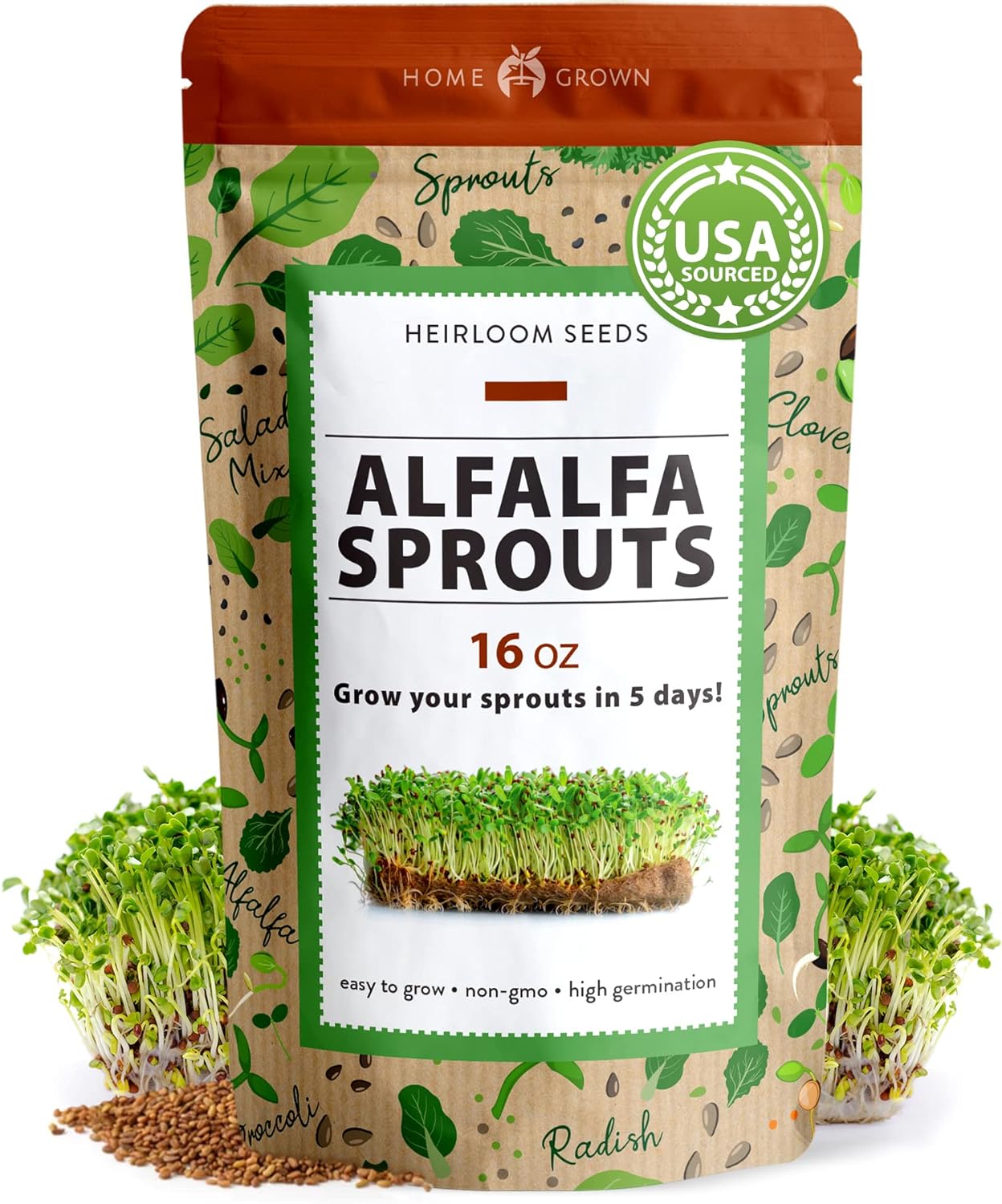 16oz Alfalfa Sprouting Seeds
