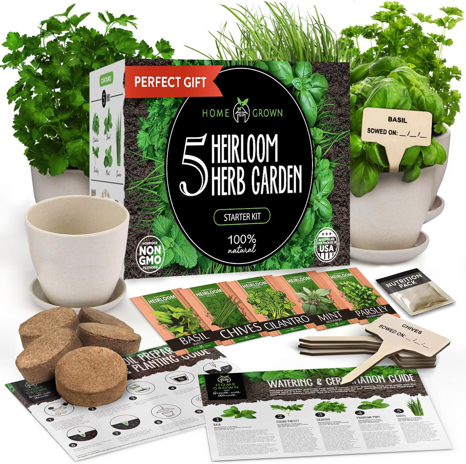 indoor plant starter kit Indoor Herb Garden Starter Kit