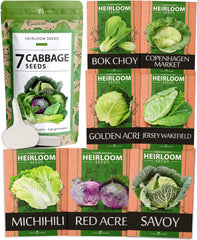 7 Varieties Heirloom Cabbage Seeds