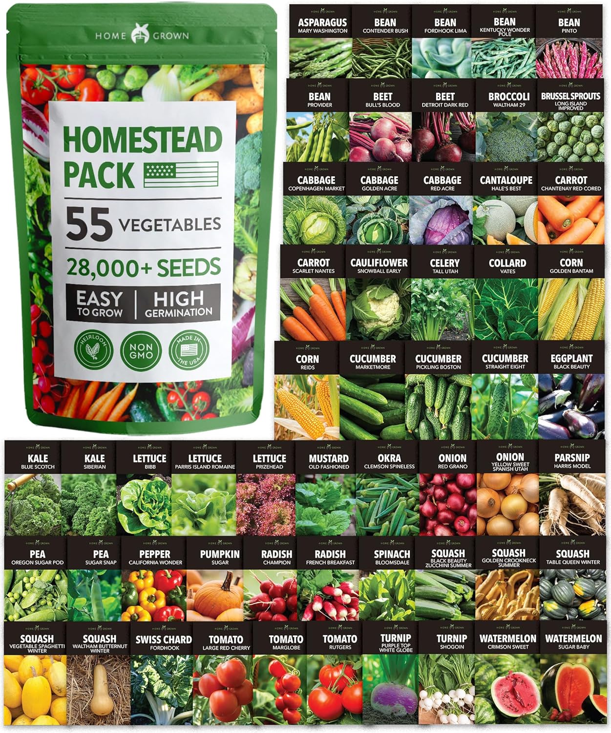 Vegetable Seeds Collection - Homegrown Garden