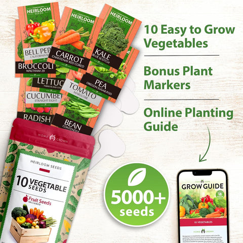 Heirloom Vegetable Seeds - (10 Variety)