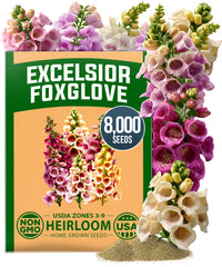 Excelsior Mix Foxglove Seeds - 8,000 Seeds - 3-6 ft Flower Spires