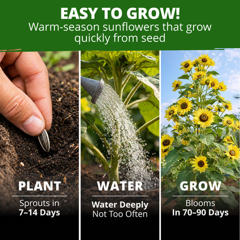 HOME GROWN Lemon Queen Sunflower Seeds – 100 Heirloom Non-GMO Seeds 3.8g, Spring 2026 Cut Flowers (Helianthus annuus)