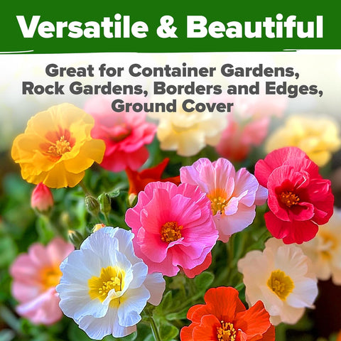 moss rose seeds Moss Rose Seeds, 23,500+ ct, Drought Tolerant Annual